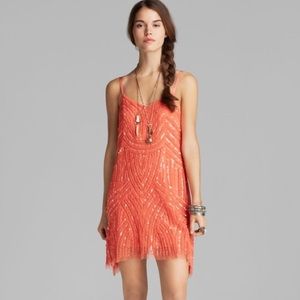 FREE PEOPLE | SEQUIN | CAMI | A LINE MINI DRESS J